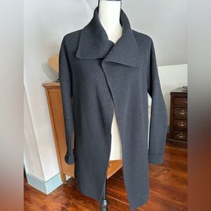 Black Cashmere Drape Cardigan sz S
